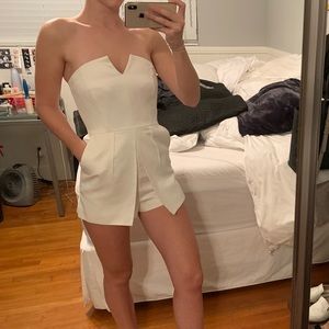 Size 4 White Topshop Romper